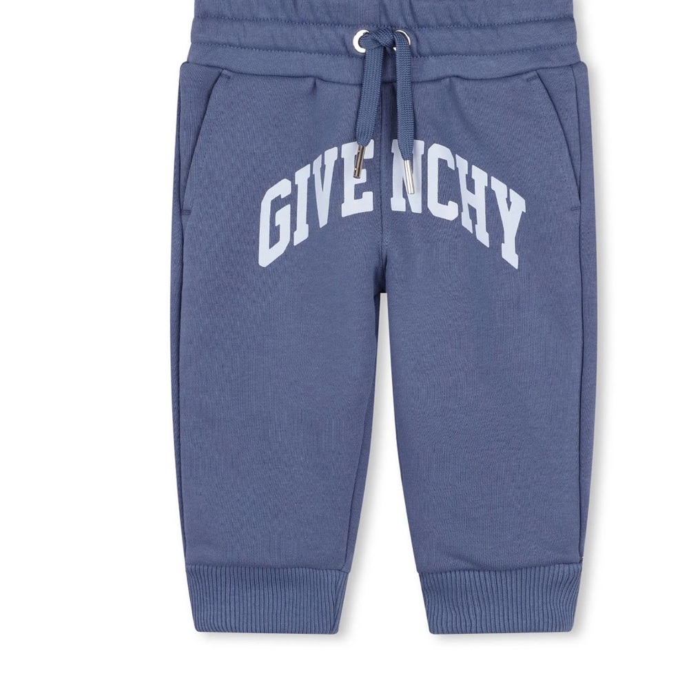 Givenchy Kids Blue Sweatpants with White Logo